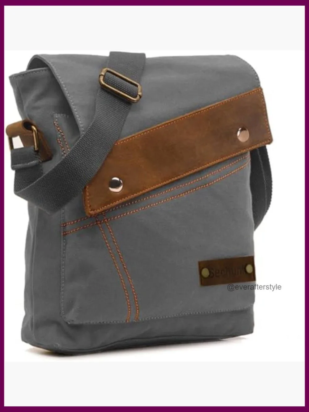 Canvas Messenger Bag Crossbody Shoulder Bag Daypack for Work Travel